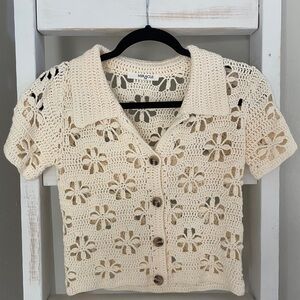 Miracle Cream Crochet Blouse